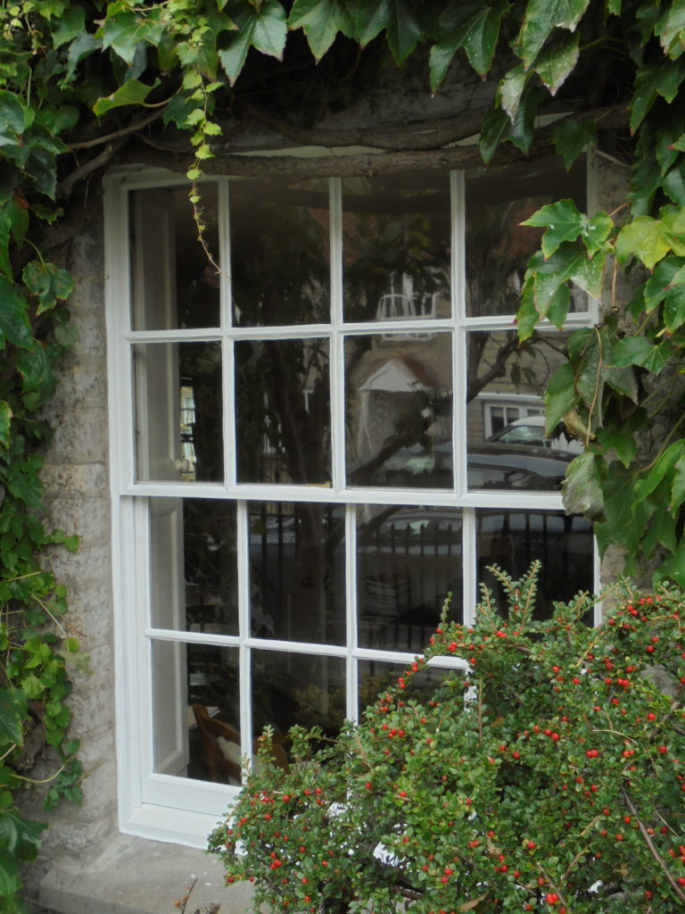 Timber Window Conservation - timber frame sash window restoration project