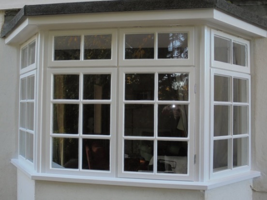 Timber Window Conservation - beautifully painted wood frame windows