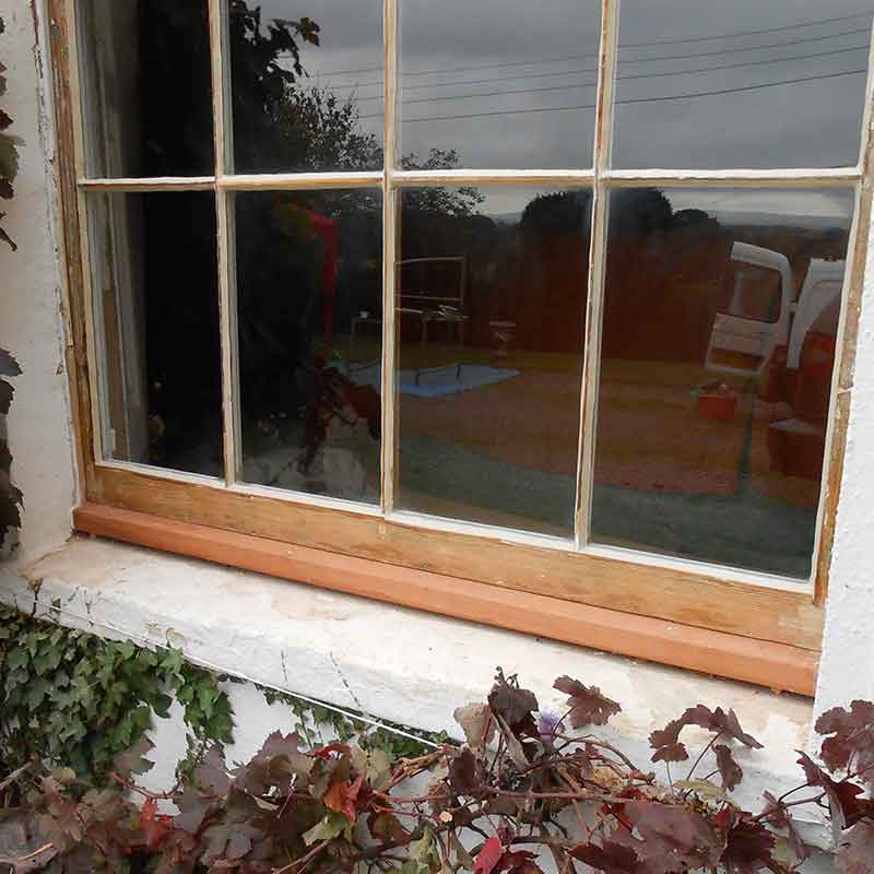 Timber Windows Conservation - wood framed sash windows being restored