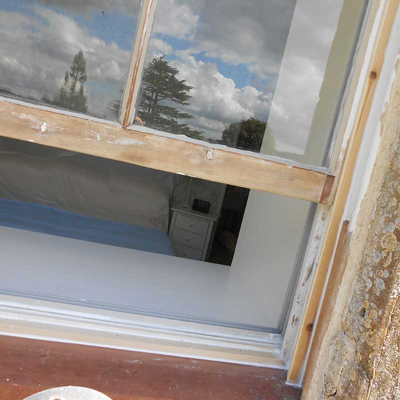 Timber Window Conservation - wood framed sash windows repaired with traditional methods