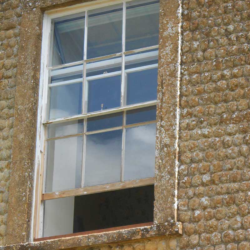 Timber Window Conservation -wood framed sash windows undergoing repair and restoration