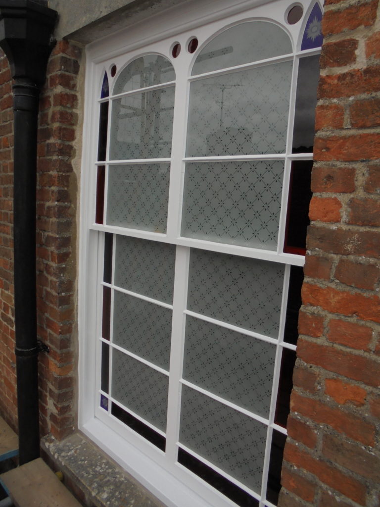 Timber Window Conservation - wood framed sash windws redecorated