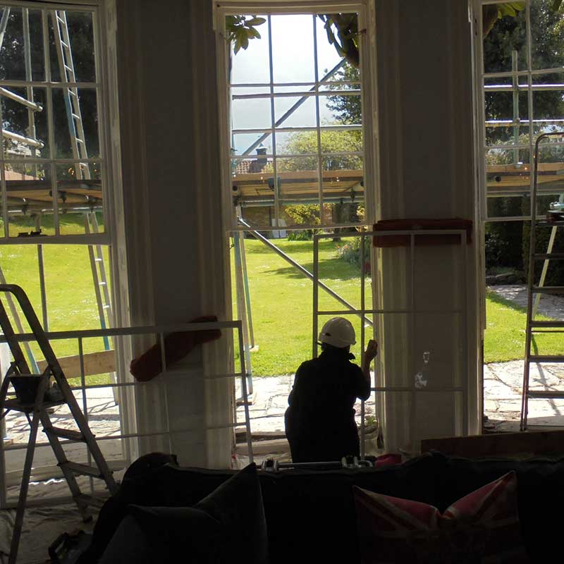 Timber Window Decoration - listed property window repairs