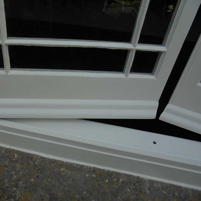 Timber Window Conservation - Wooden patio doors repaired and redecorated