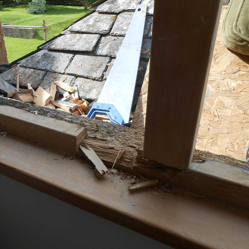 Timber Window Conservation - wood window frame repair using traditional methods